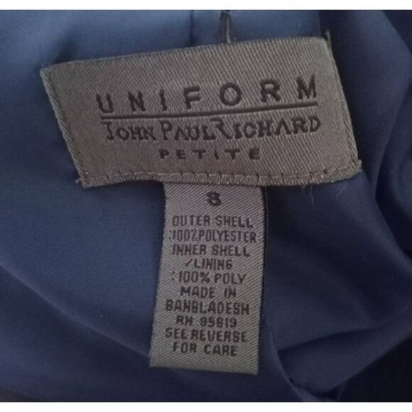 JOHN PAUL RICHARDS NAVY BLUE BLAZER SZ.8 EUC. - Picture 4 of 5